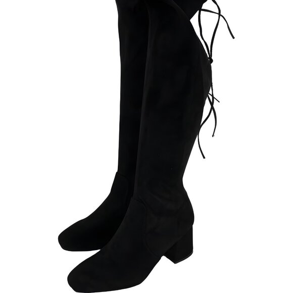 Sugar Ollie Over The Knee Black Boots Women's US 7.5M - Picture 2 of 6